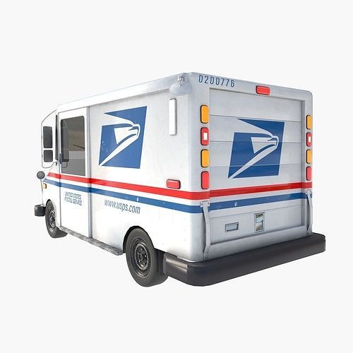 Grumman LLV USA post Low-poly 3D model 5