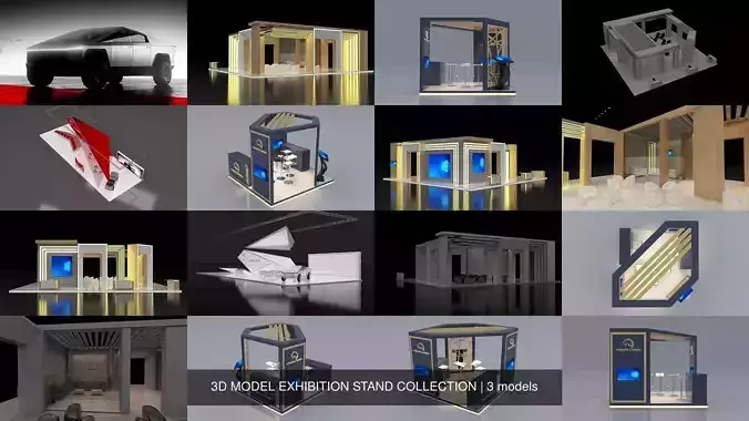 3D MODEL EXHIBITION STAND COLLECTION 