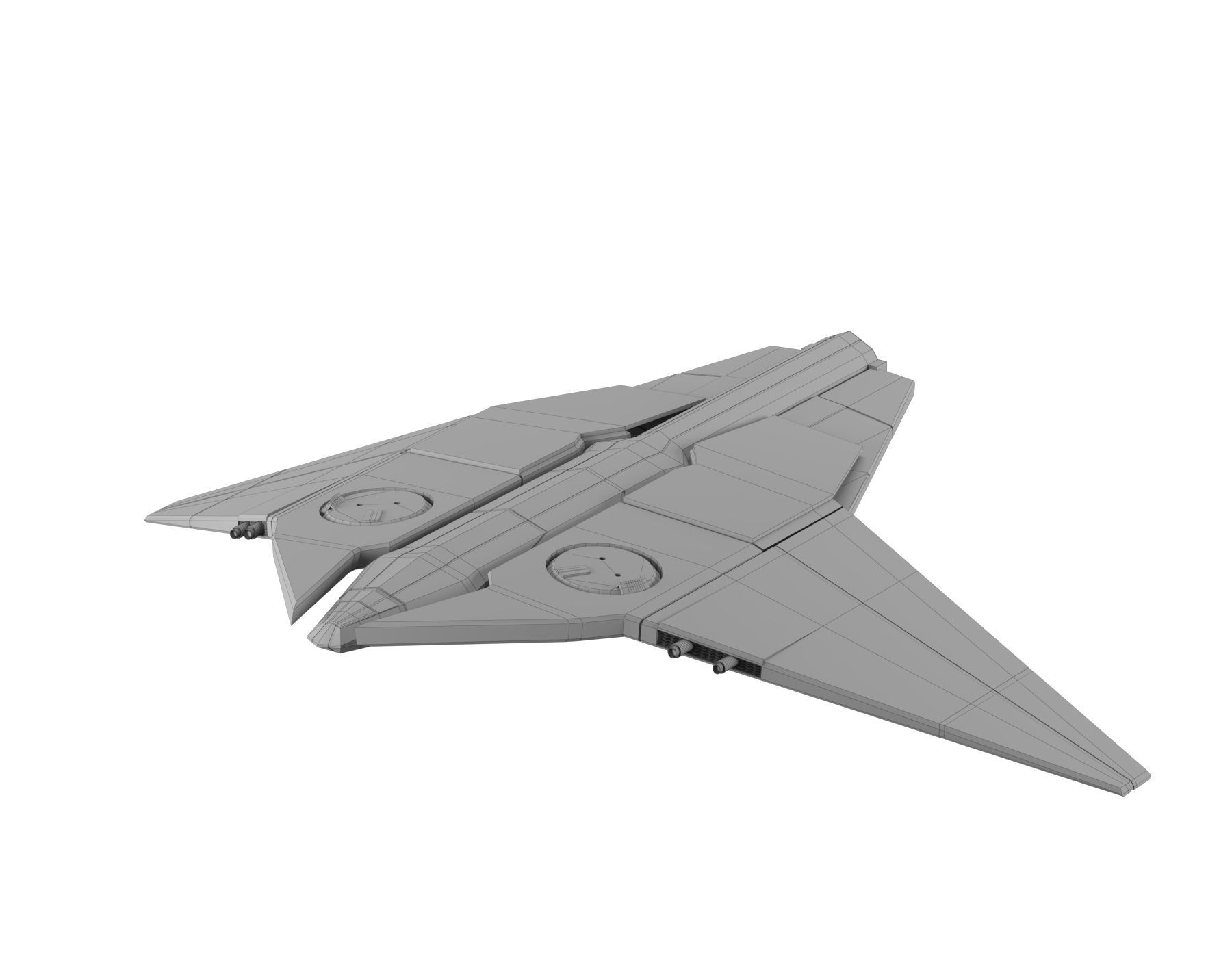 Drone star wars x-wing fighter 3D model_1