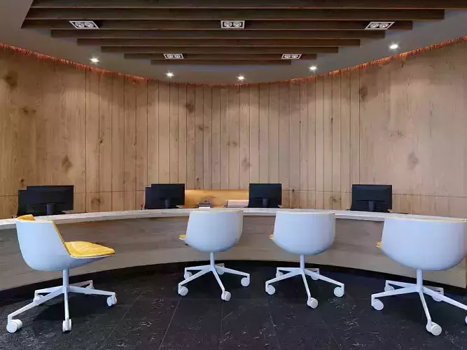 CURVED RECEPTION AREA 3D model