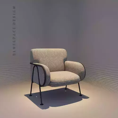 Armchair 01 Low-poly 3D model