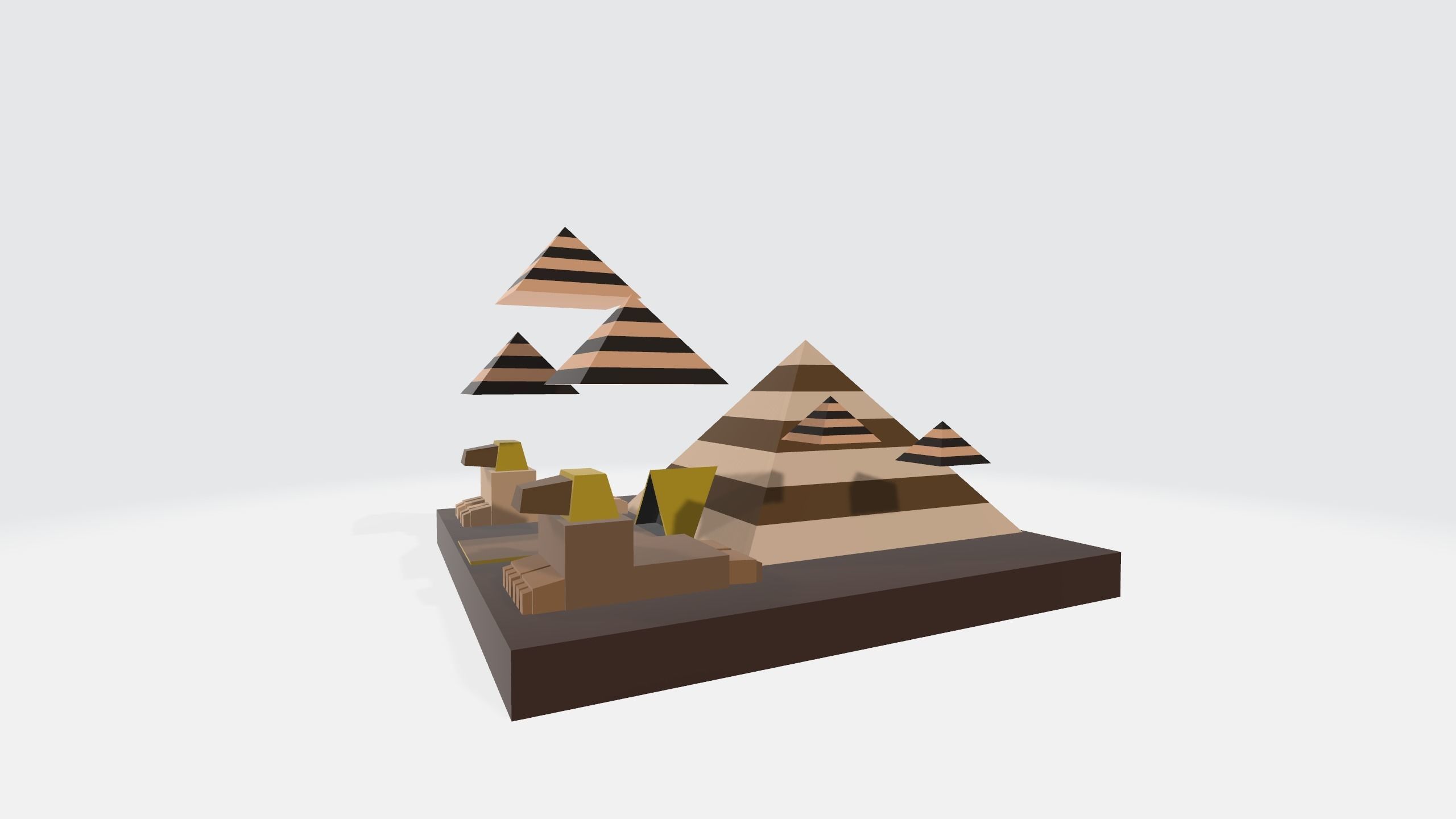 Future low poly floating pyramid Free low-poly 3D model_6