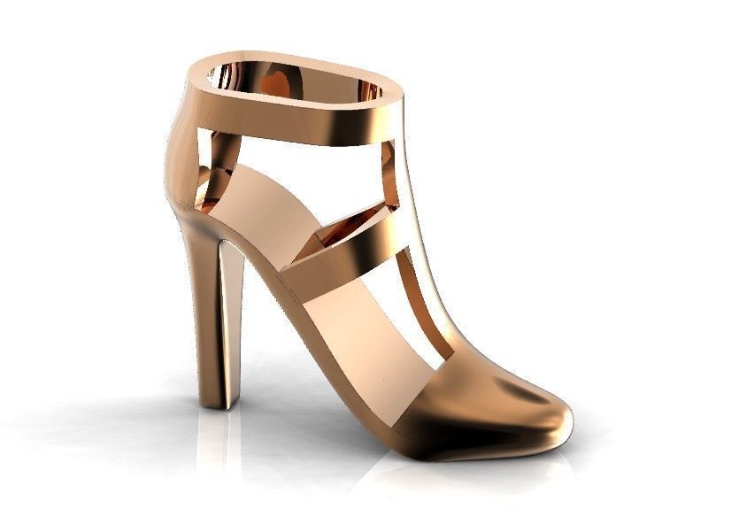 fashionable pendant womens shoes half-boot without stones 480 3D print model_32