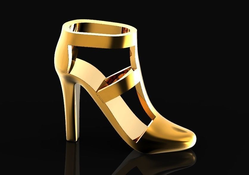 fashionable pendant womens shoes half-boot without stones 480 3D print model_26