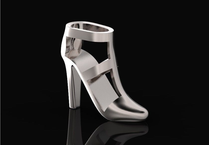 fashionable pendant womens shoes half-boot without stones 480 3D print model_18