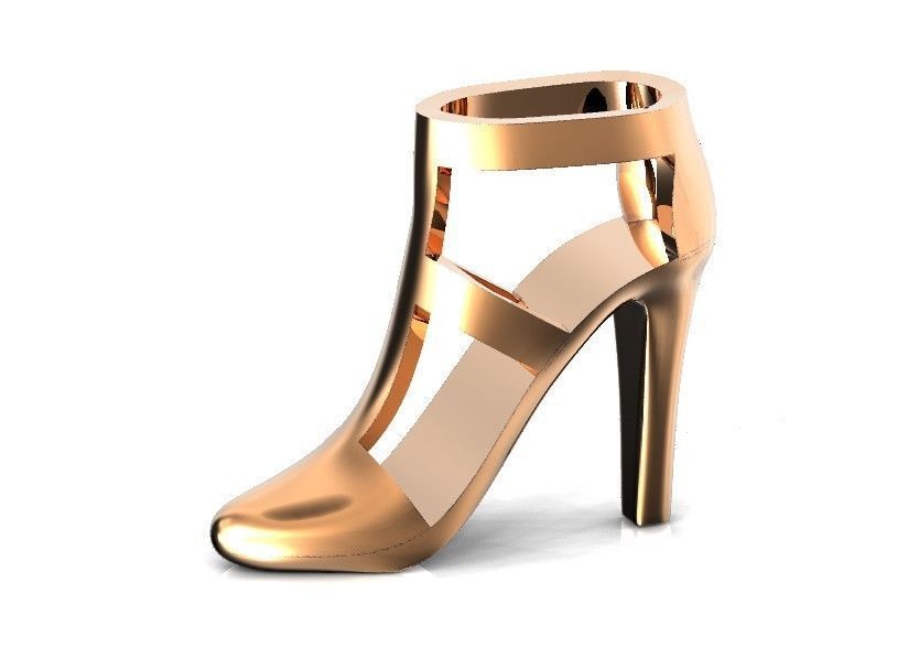 fashionable pendant womens shoes half-boot without stones 480 3D print model_31