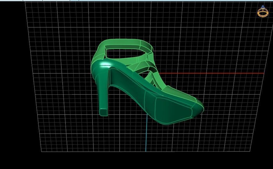 fashionable pendant womens shoes half-boot without stones 480 3D print model_10