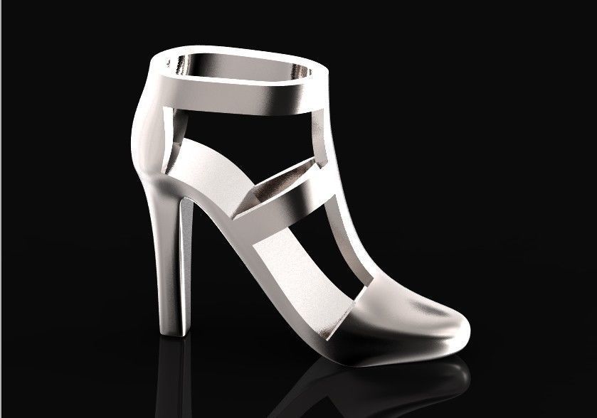 fashionable pendant womens shoes half-boot without stones 480 3D print model_27