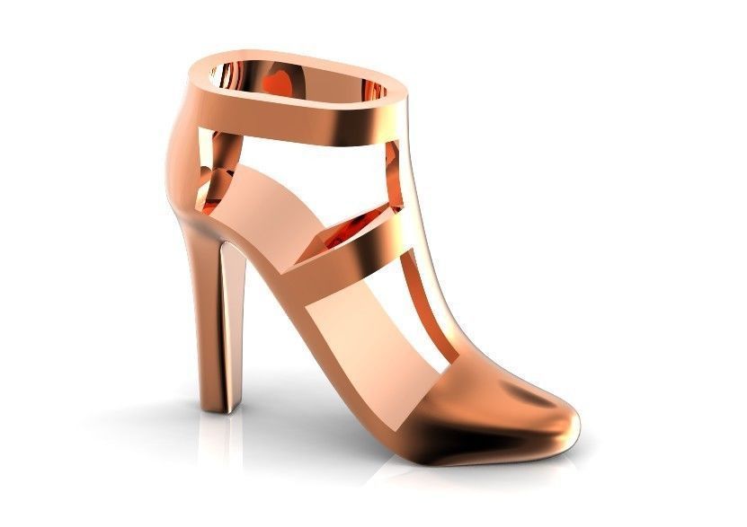 fashionable pendant womens shoes half-boot without stones 480 3D print model_1