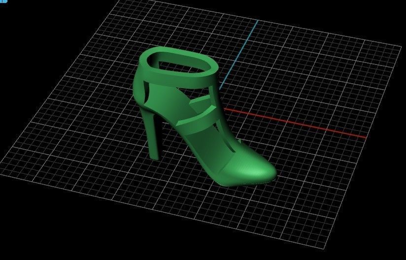 fashionable pendant womens shoes half-boot without stones 480 3D print model_15