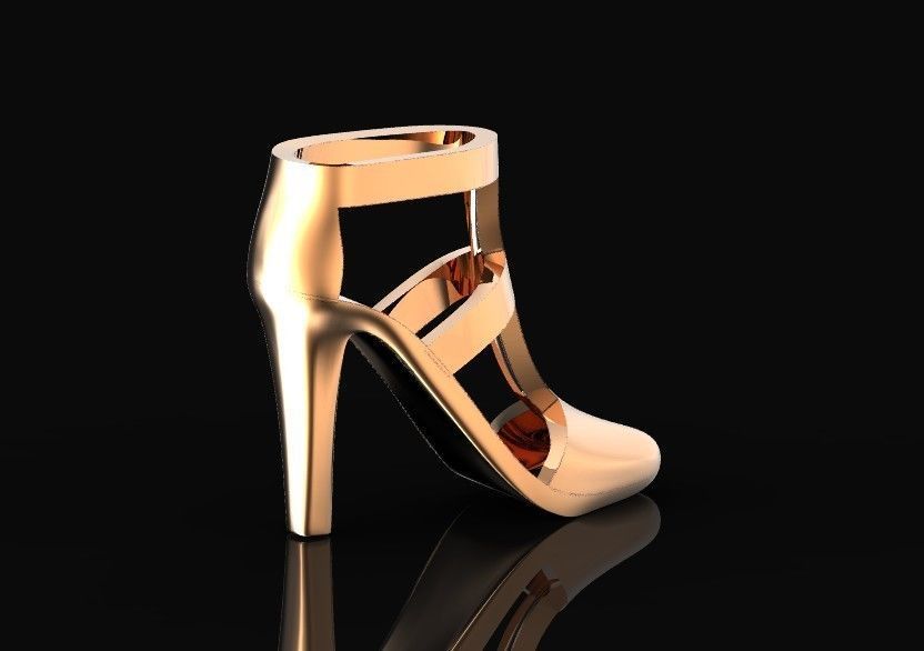 fashionable pendant womens shoes half-boot without stones 480 3D print model_21