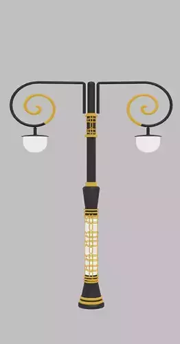 City Street Lamp low poly Low-poly 3D model