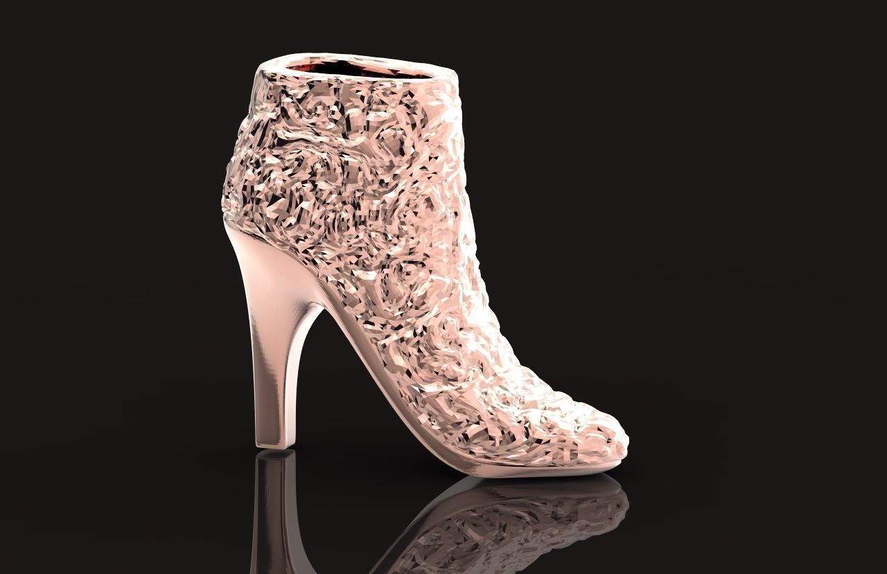  fashionable pendant womens shoes half boots with fur 480 3D print model_24