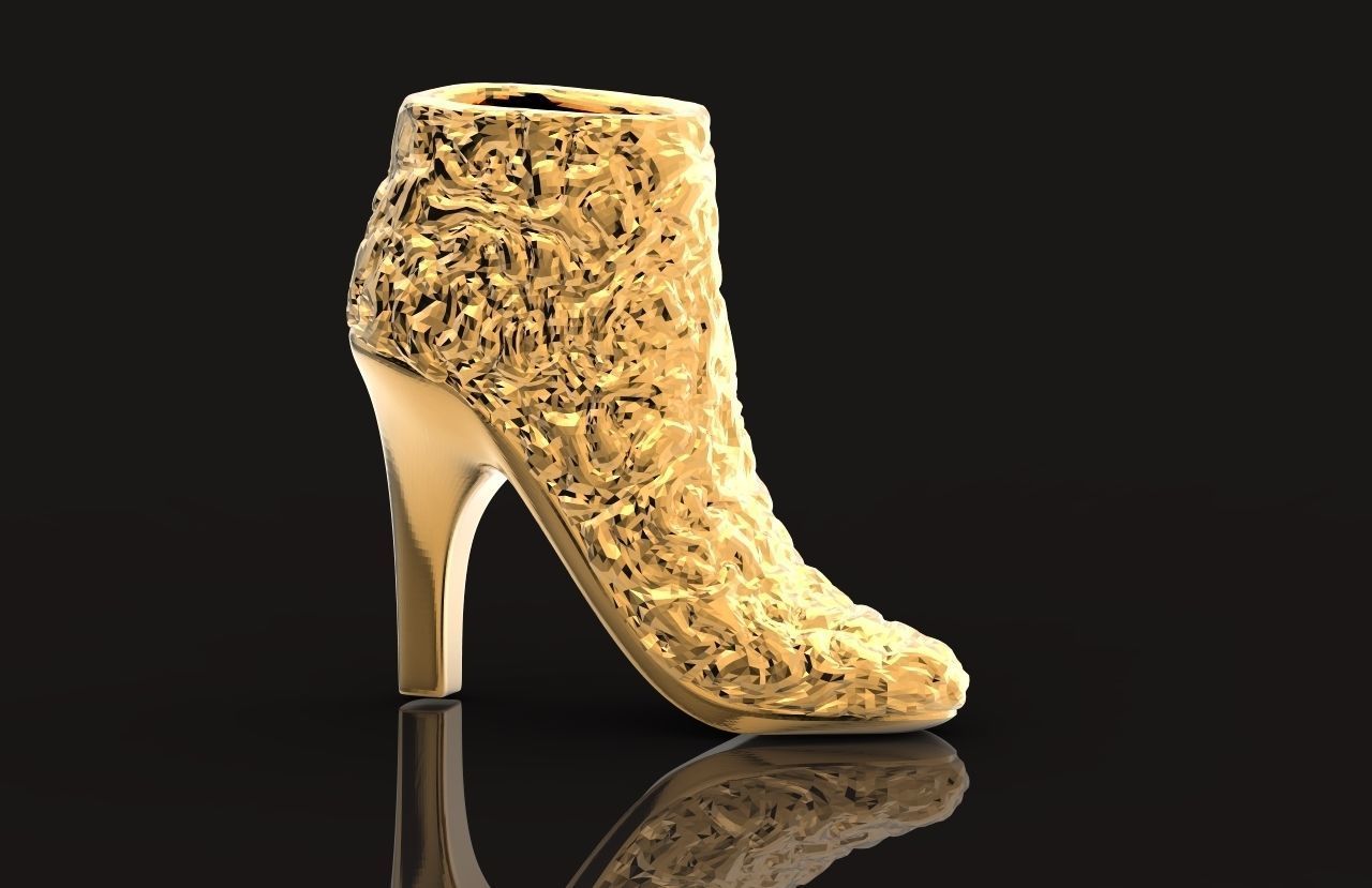  fashionable pendant womens shoes half boots with fur 480 3D print model_21