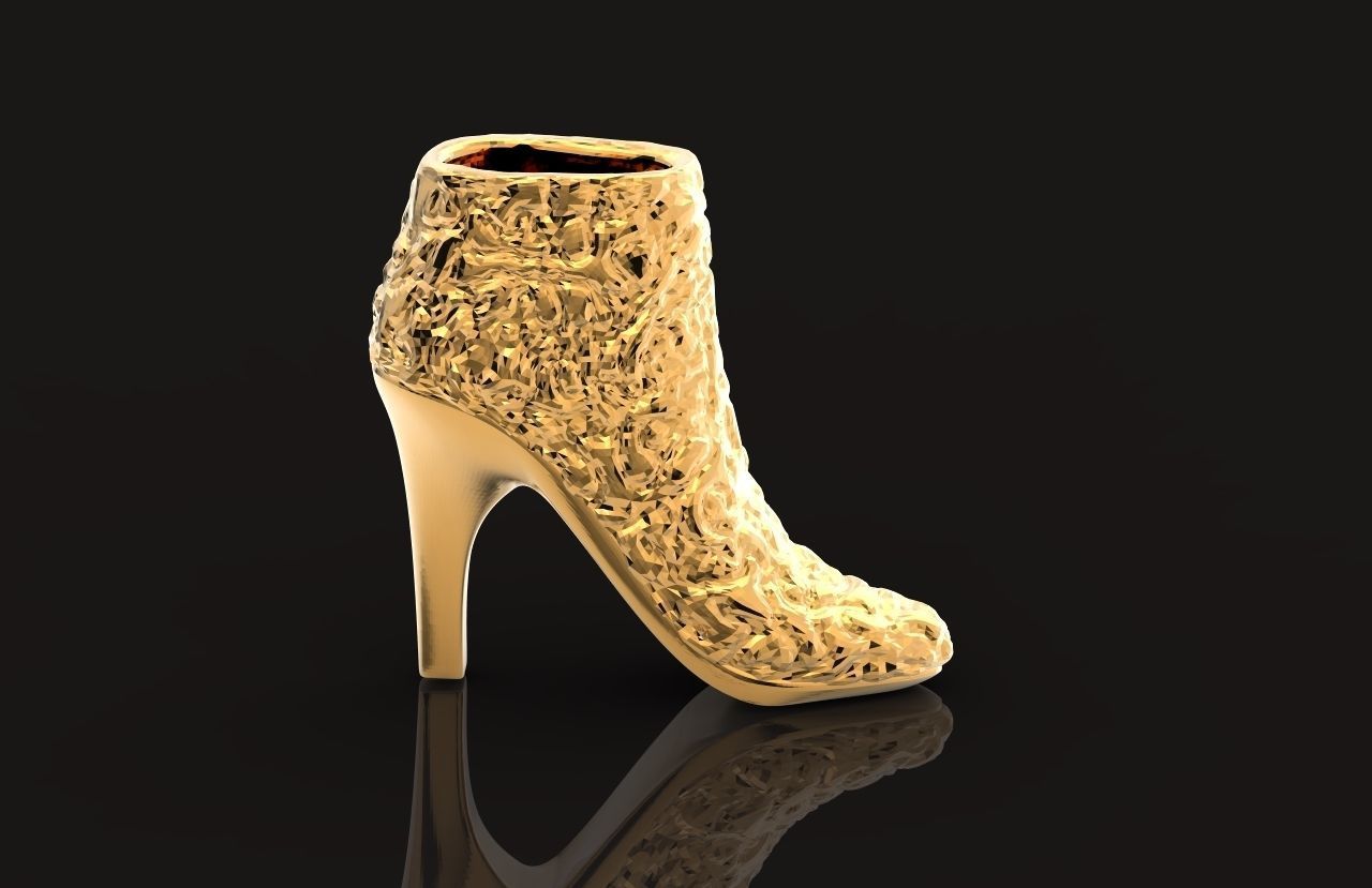  fashionable pendant womens shoes half boots with fur 480 3D print model_17