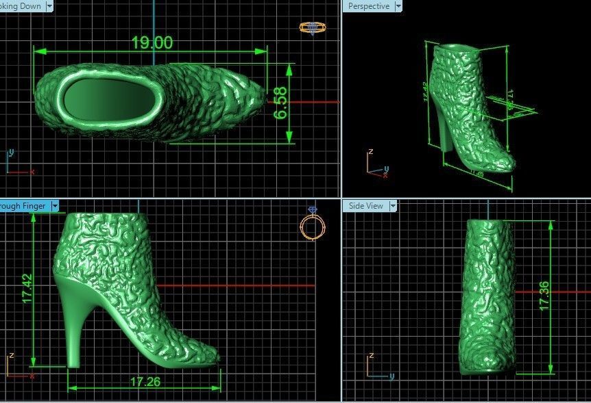  fashionable pendant womens shoes half boots with fur 480 3D print model_3