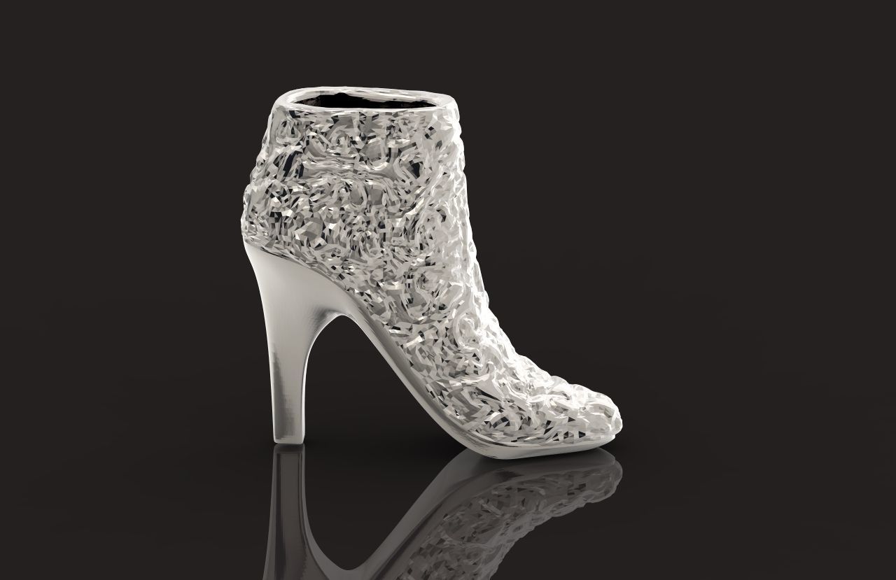  fashionable pendant womens shoes half boots with fur 480 3D print model_2