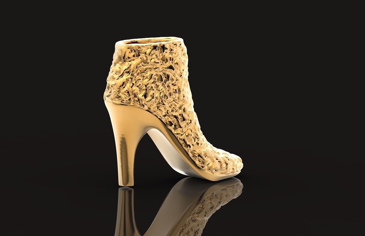  fashionable pendant womens shoes half boots with fur 480 3D print model_19