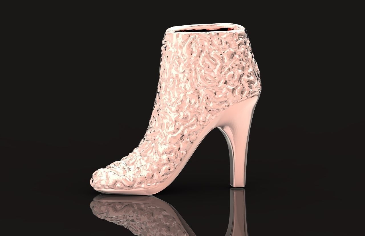  fashionable pendant womens shoes half boots with fur 480 3D print model_23