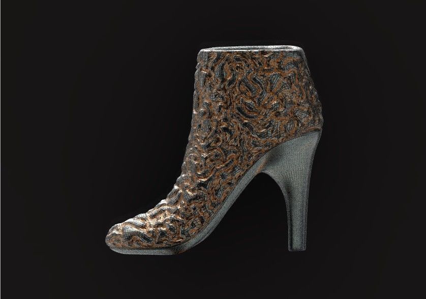  fashionable pendant womens shoes half boots with fur 480 3D print model_40