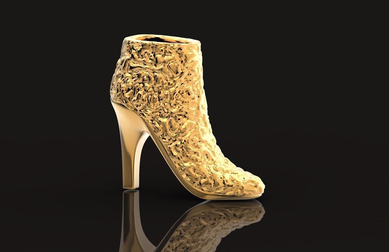  fashionable pendant womens shoes half boots with fur 480 3D print model_6