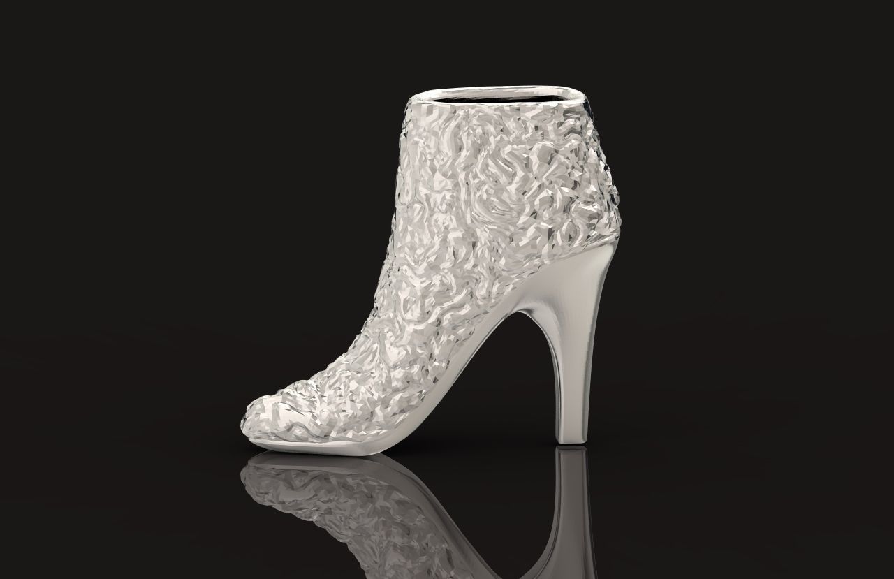  fashionable pendant womens shoes half boots with fur 480 3D print model_13