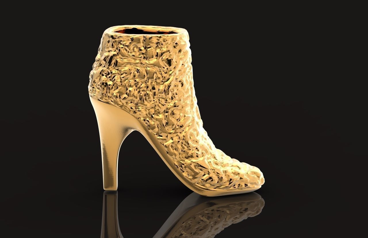  fashionable pendant womens shoes half boots with fur 480 3D print model_20