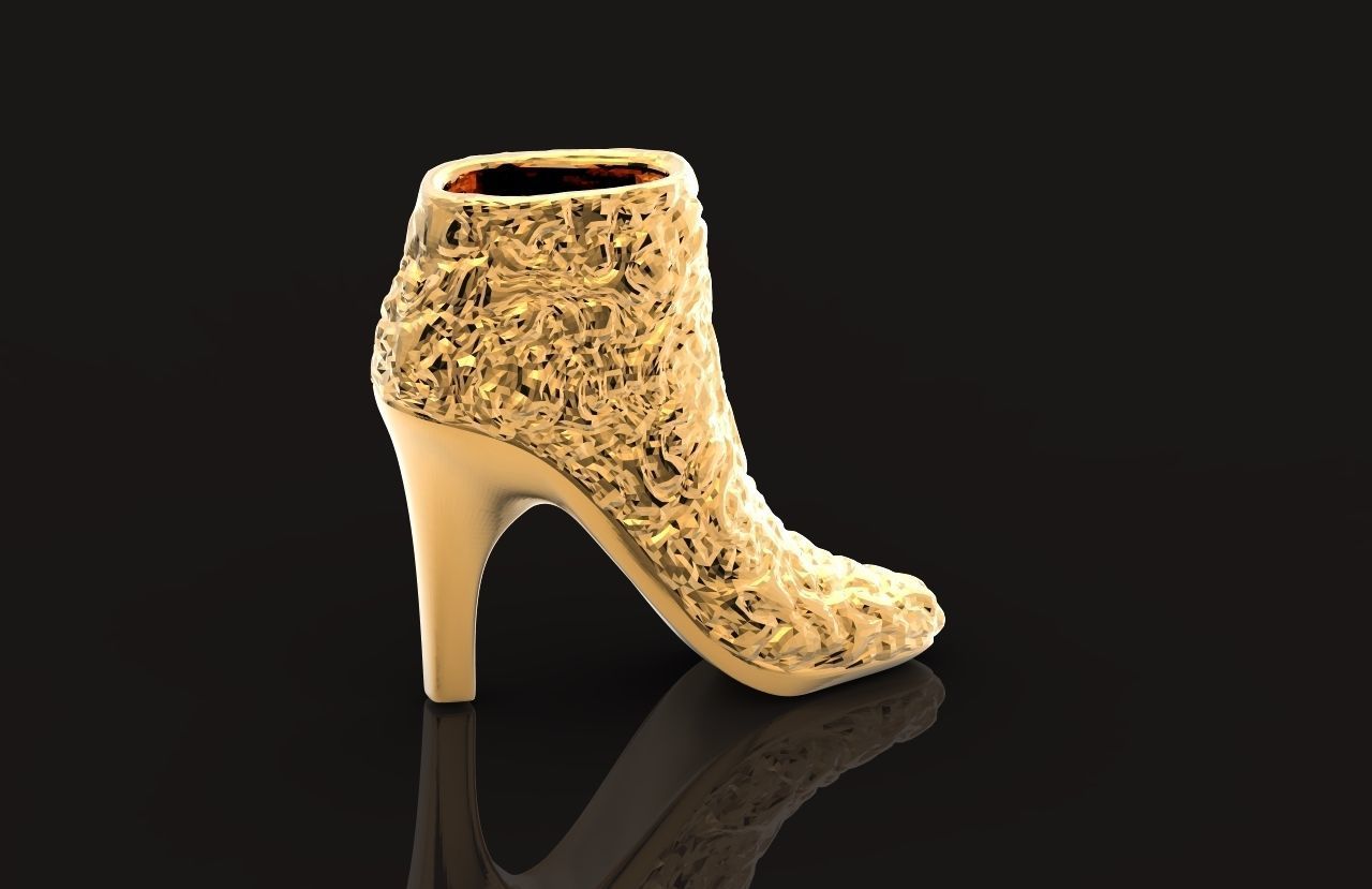  fashionable pendant womens shoes half boots with fur 480 3D print model_18