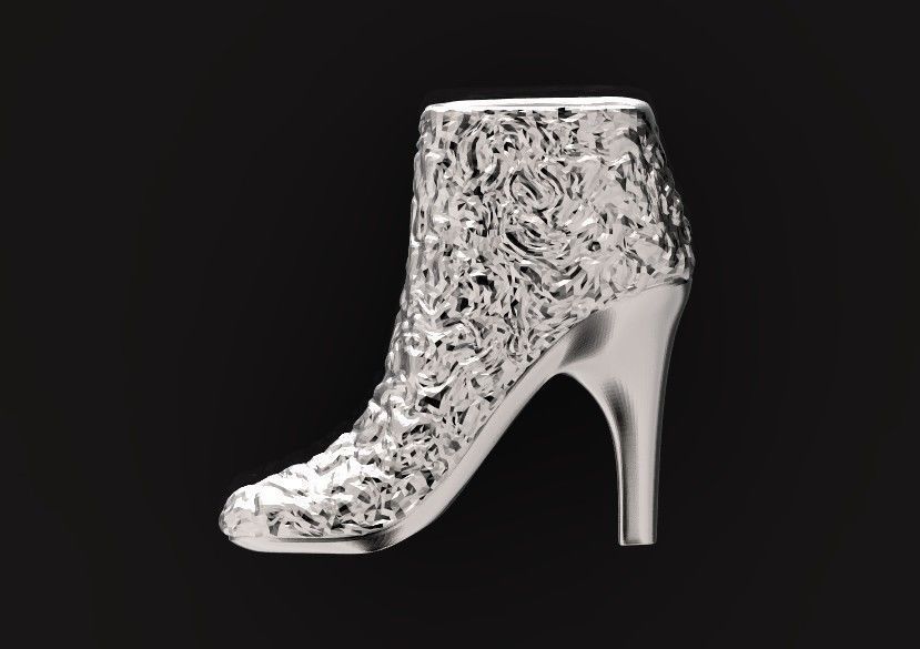  fashionable pendant womens shoes half boots with fur 480 3D print model_39