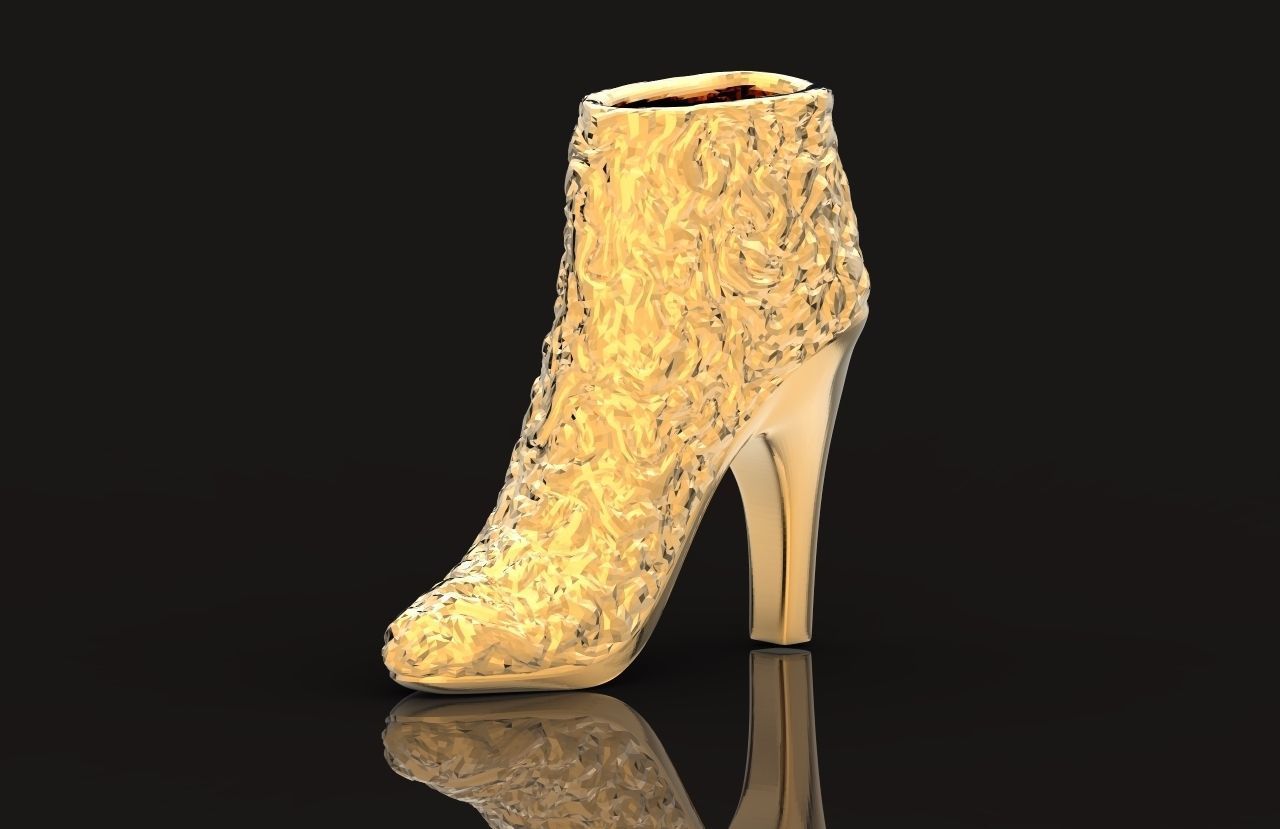  fashionable pendant womens shoes half boots with fur 480 3D print model_22