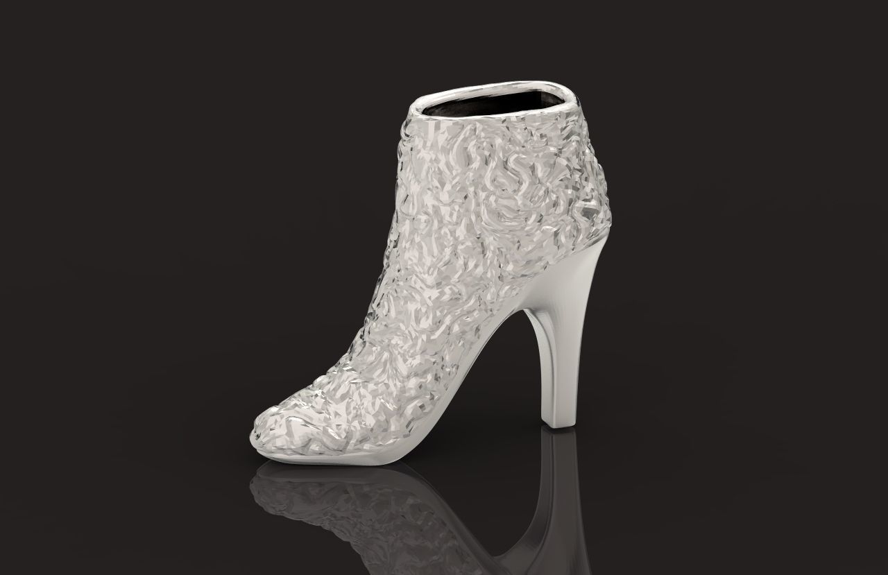  fashionable pendant womens shoes half boots with fur 480 3D print model_11