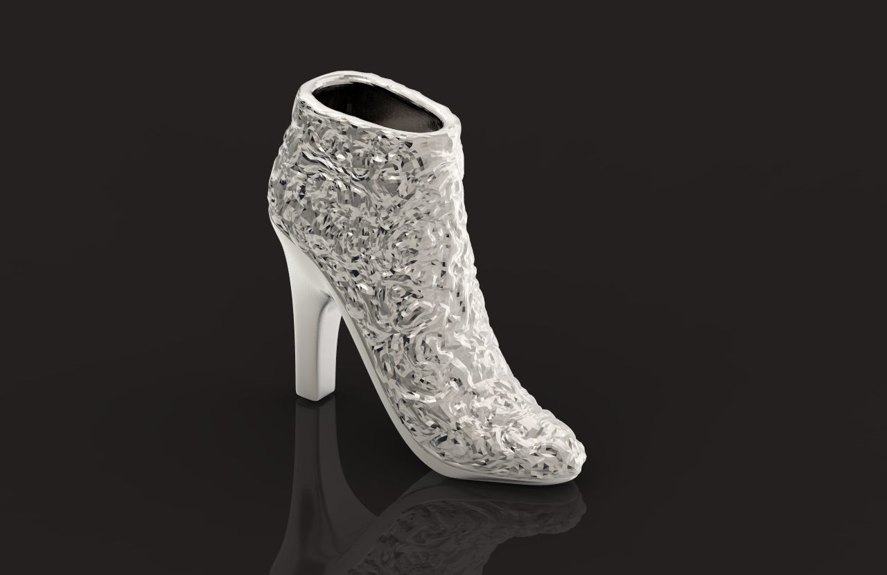  fashionable pendant womens shoes half boots with fur 480 3D print model_9