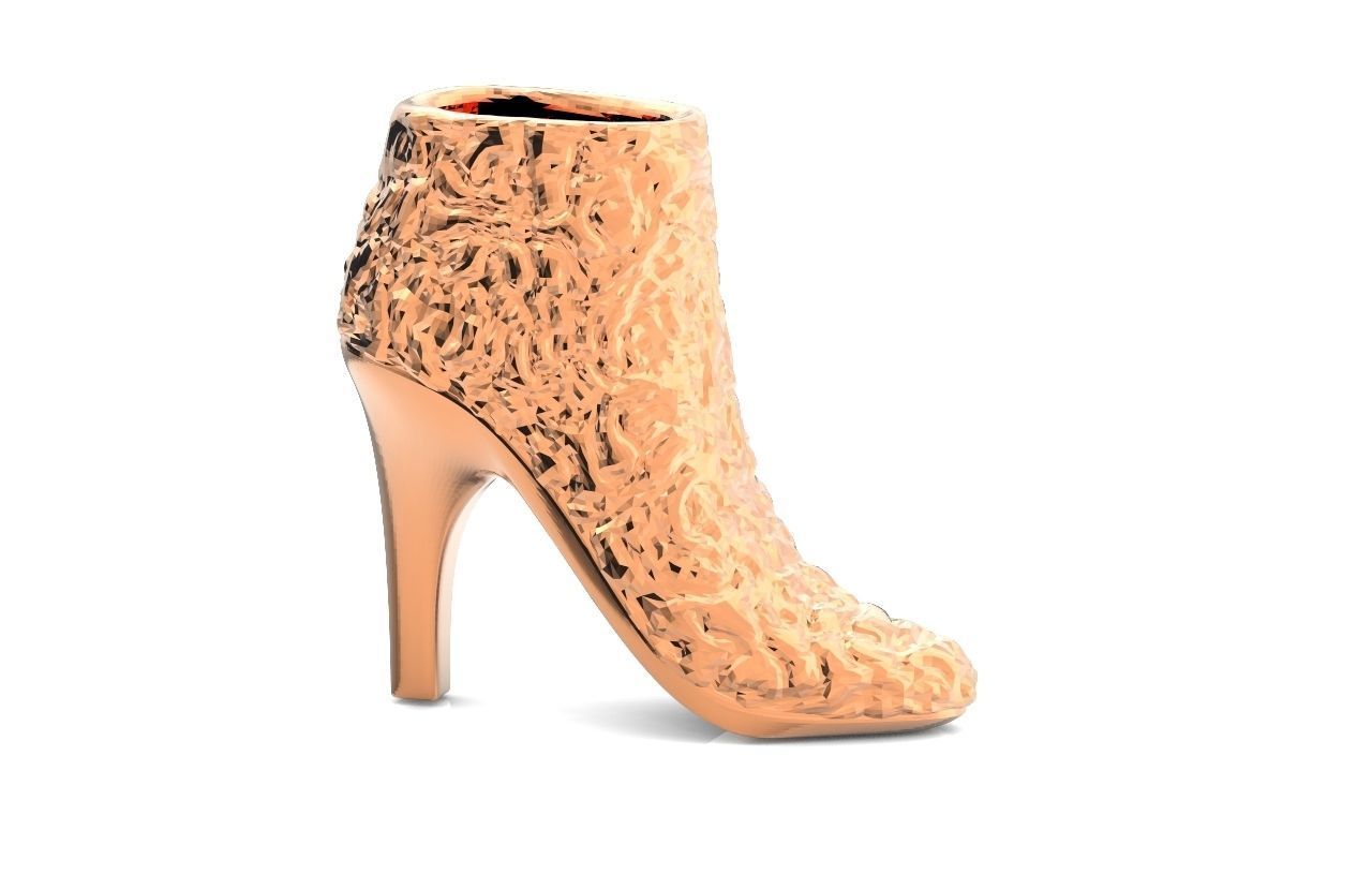  fashionable pendant womens shoes half boots with fur 480 3D print model_1