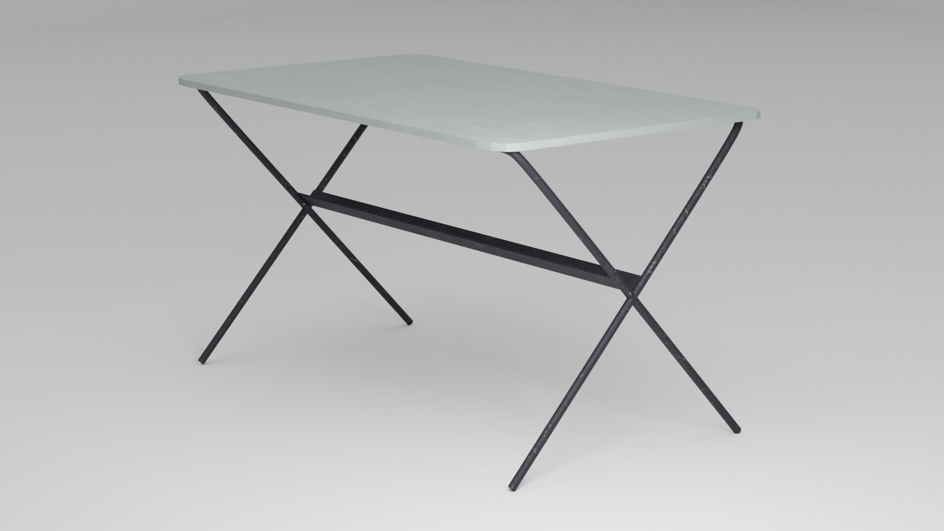 Table with top and legs Free low-poly 3D model_1
