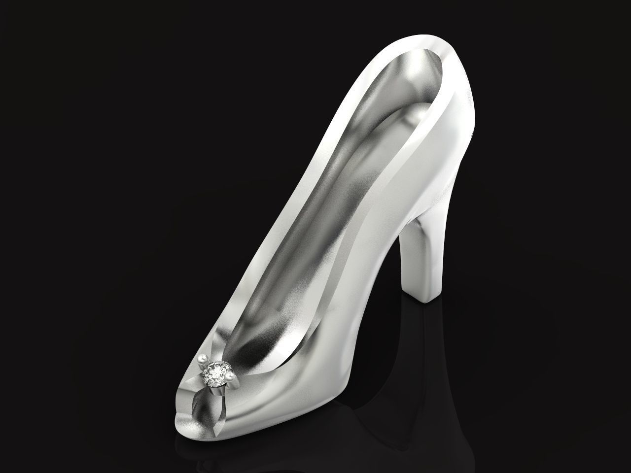 fashionable pendant womens shoe with stone 480 3D print model_21