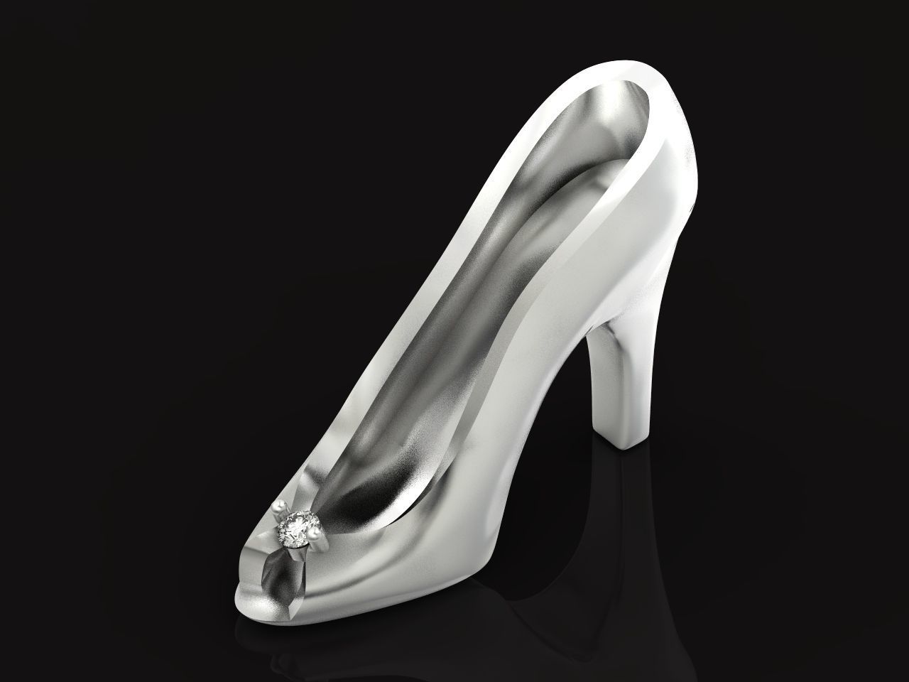 fashionable pendant womens shoe with stone 480 3D print model_19