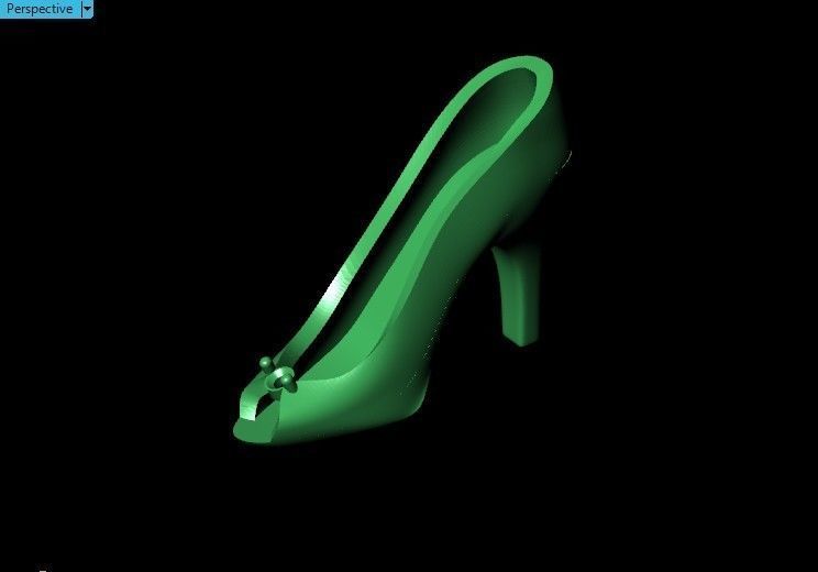 fashionable pendant womens shoe with stone 480 3D print model_34