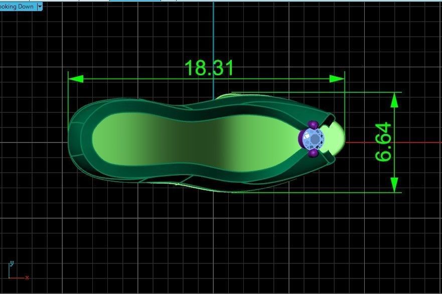 fashionable pendant womens shoe with stone 480 3D print model_26