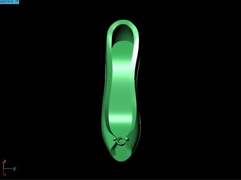 fashionable pendant womens shoe with stone 480 3D print model_35