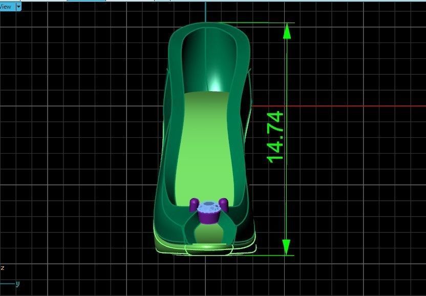 fashionable pendant womens shoe with stone 480 3D print model_27