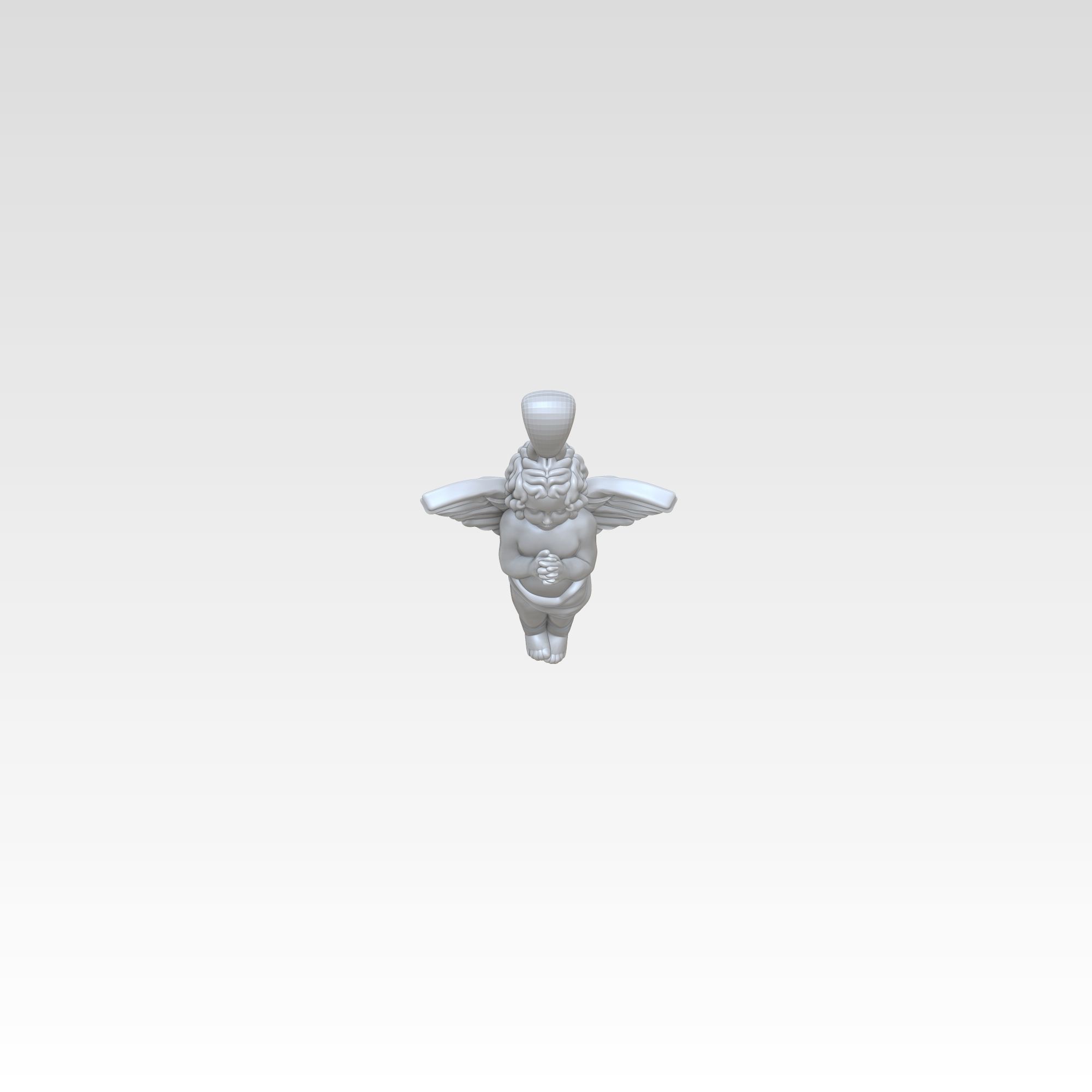 Angel Pendant  Free 3D print model_3