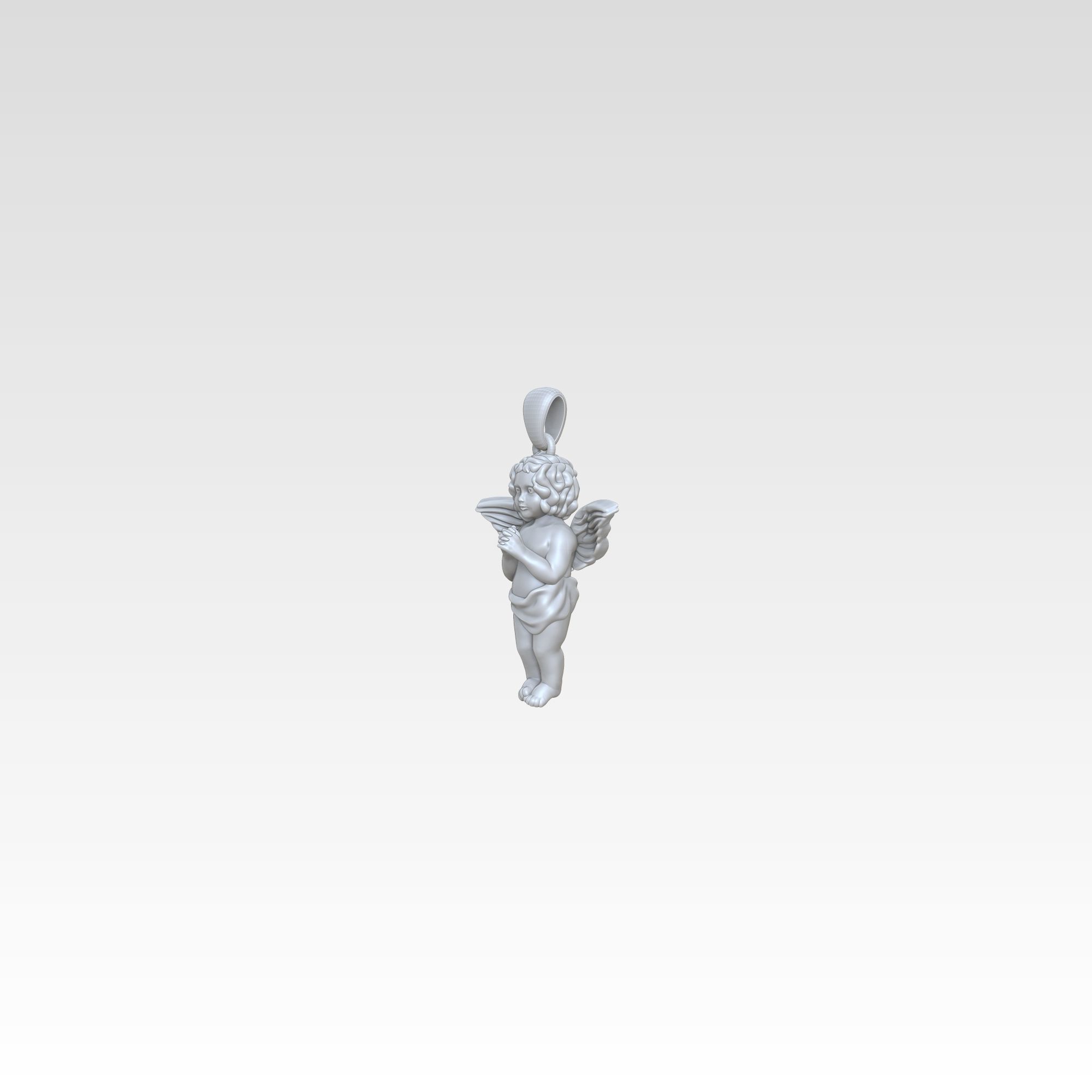 Angel Pendant  Free 3D print model_4