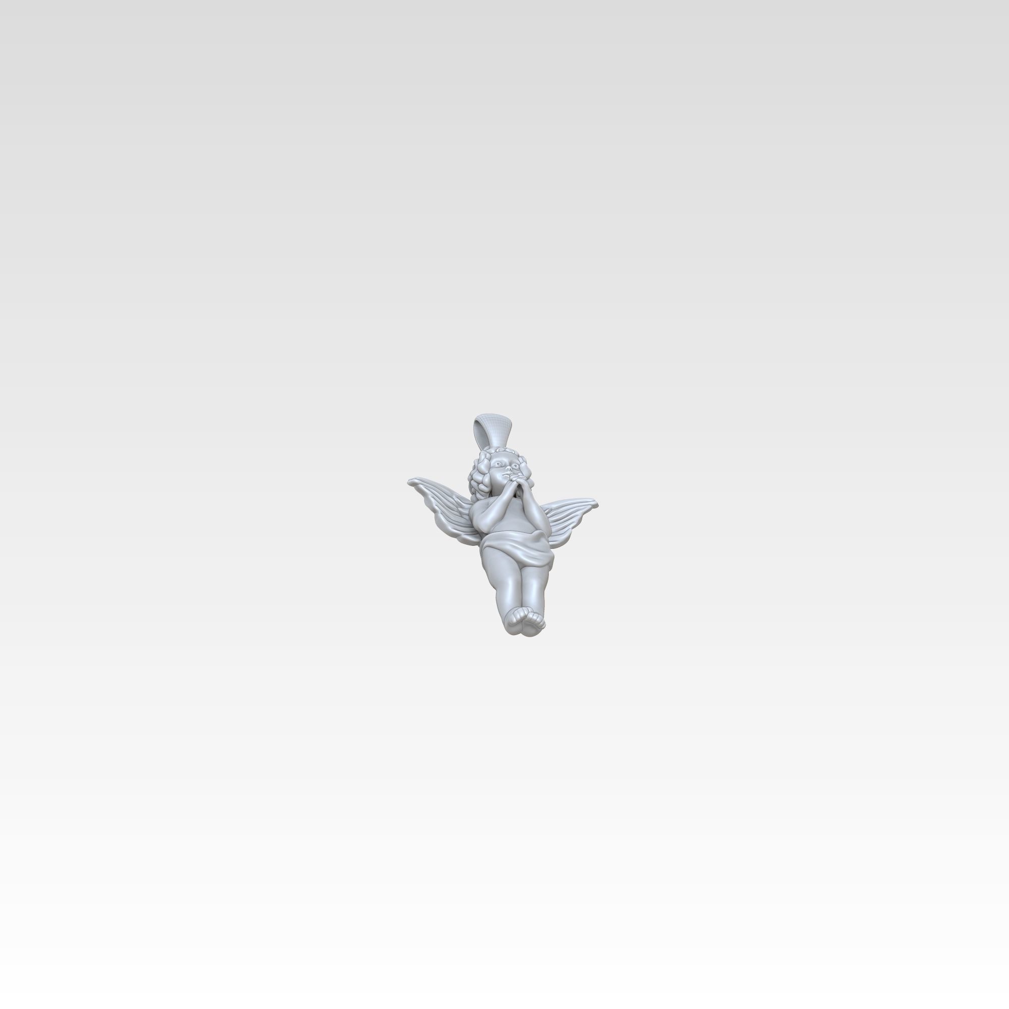 Angel Pendant  Free 3D print model_2