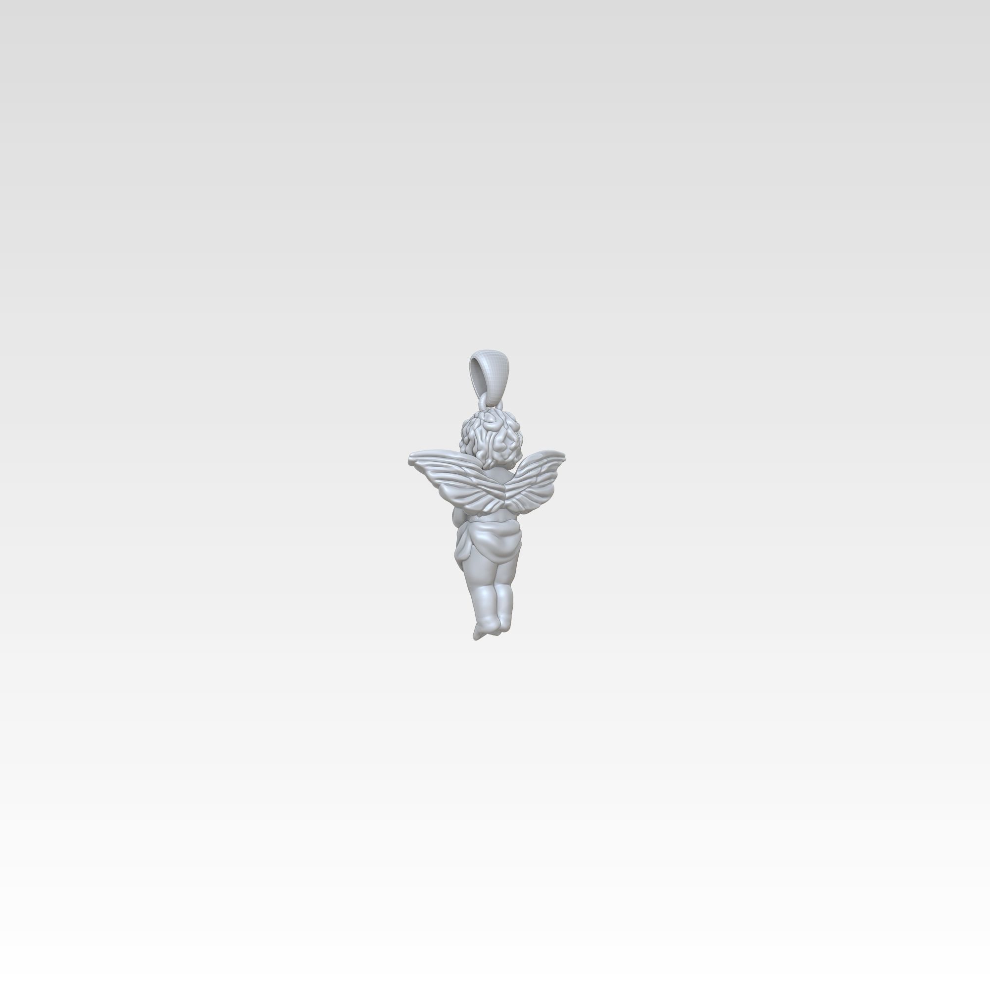 Angel Pendant  Free 3D print model_5