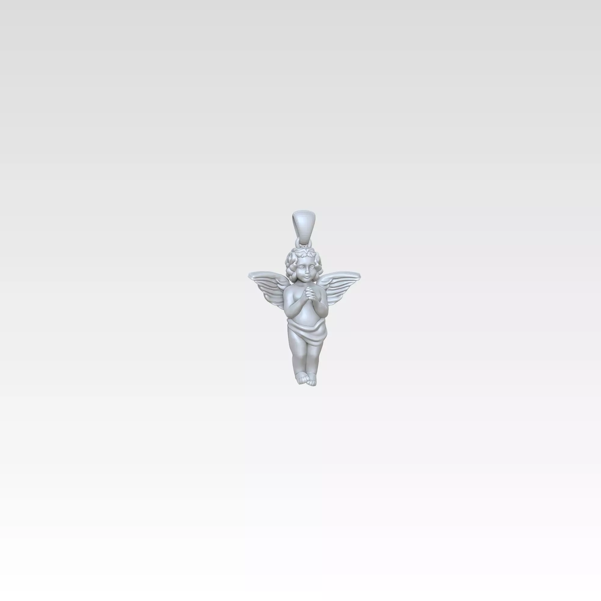 Angel Pendant  Free 3D print model_0