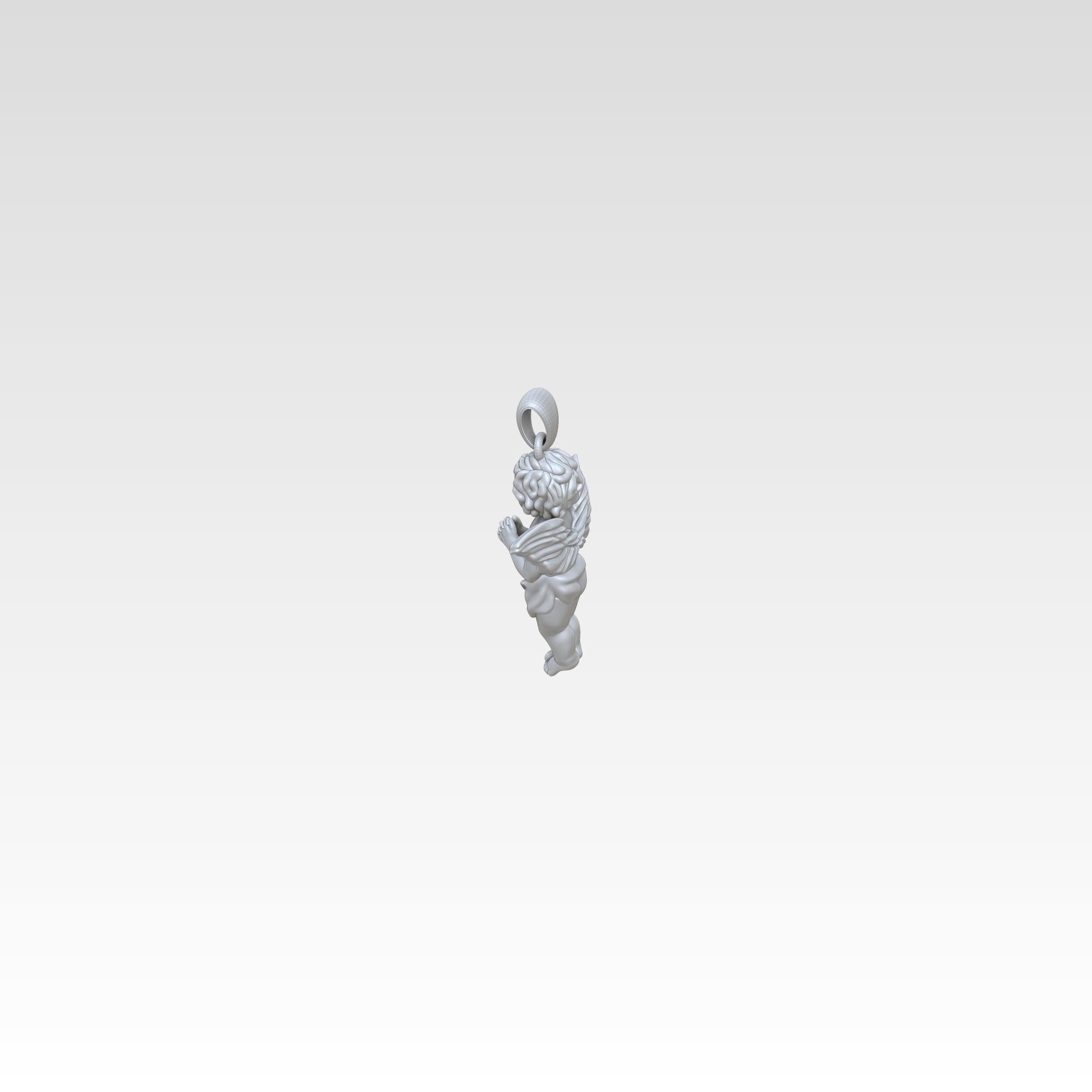 Angel Pendant  Free 3D print model_6