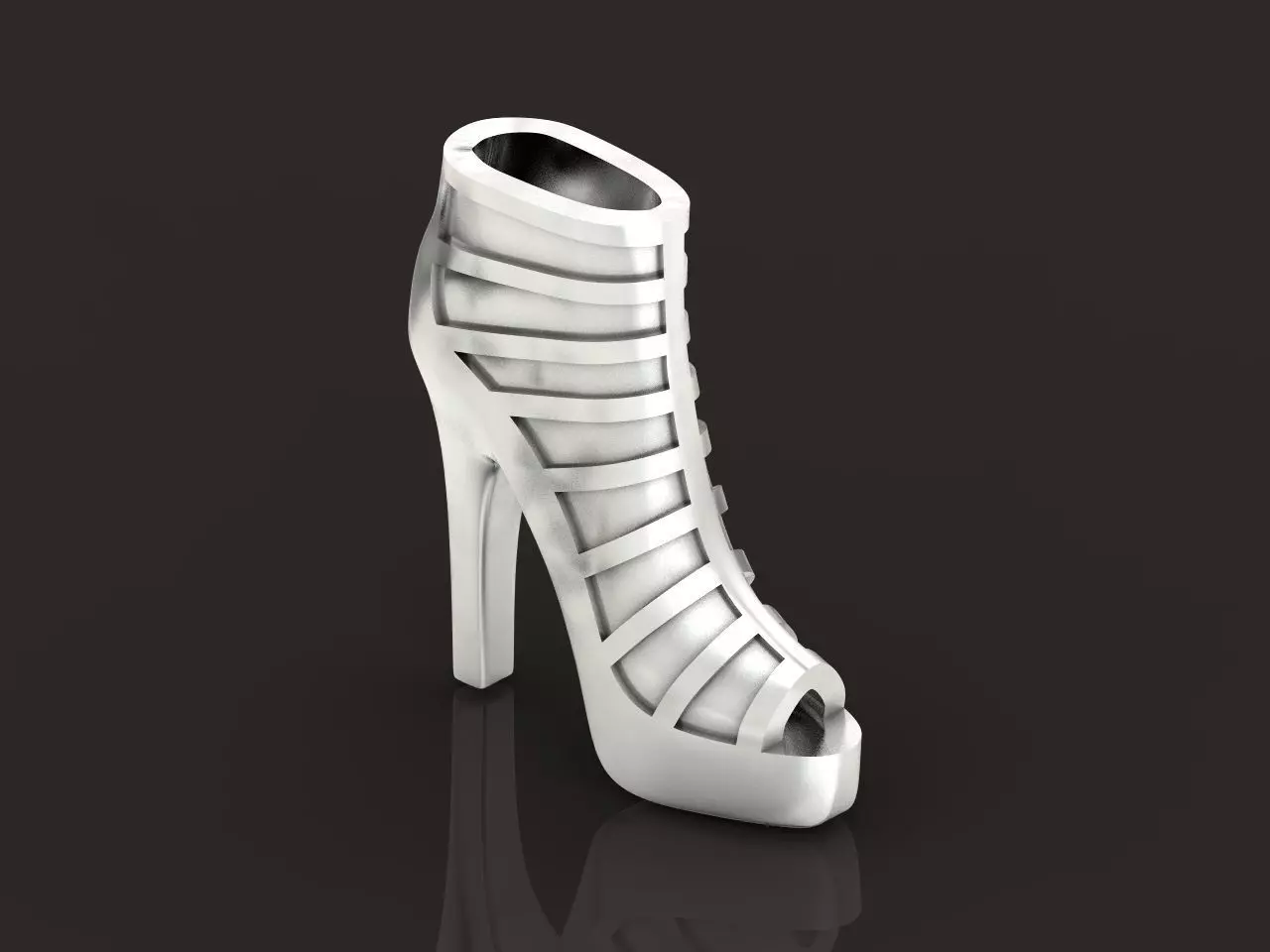 fashionable pendant womens shoes half boots  3D print model_0