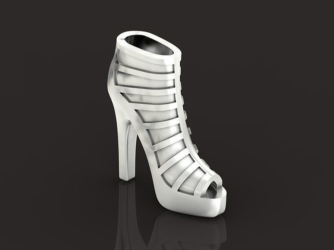 fashionable pendant womens shoes half boots  3D print model