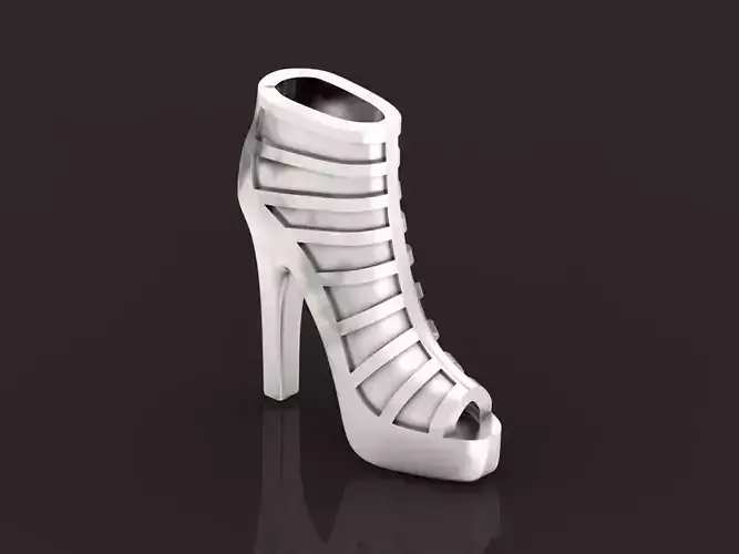 fashionable pendant womens shoes half boots  3D print model