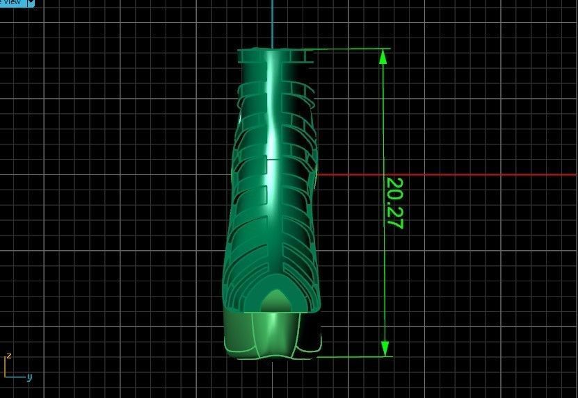 fashionable pendant womens shoes half boots  3D print model_28